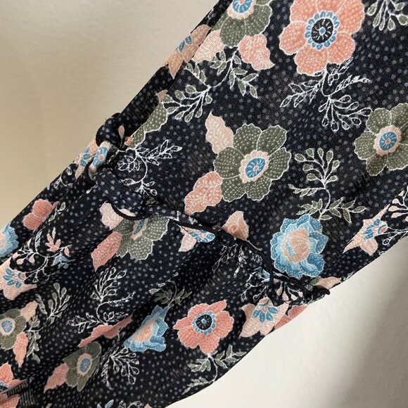 Style&co. Womens Plus 2X Floral Button up Blouse Long Sleeve Shirt Top - Picture 7 of 9